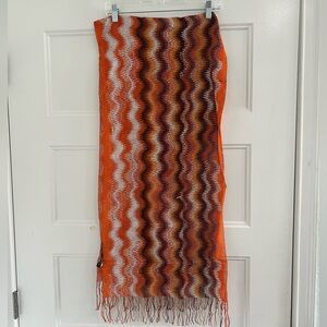 MISSONI lightweight fringe scarf
